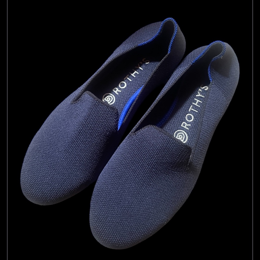 Rothy’s ‘The Flat’ Ballet Shoe Round Toe, Navy Solid, size 9 NAVY BLUE - Picture 10 of 11
